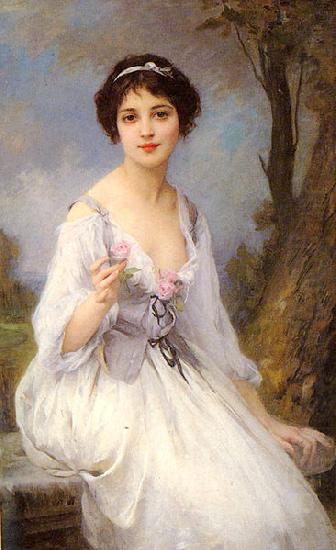 Charles-Amable Lenoir Pink Rose china oil painting image